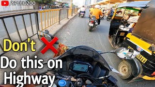 Avoid these mistake while bike riding on highway [upl. by Hairu993]