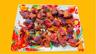 The Best Roasted Goat Riblets Recipe Youll Ever Taste  Mbuzi Choma [upl. by Rue]