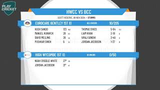 High Wycombe 1st XI v Eurocare Bentley 1st XI [upl. by Arda]