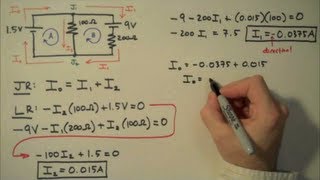 How to Solve a Kirchhoffs Rules Problem  Simple Example [upl. by Powell835]