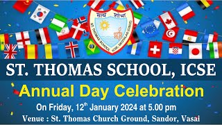 ANNUAL DAY CELEBRATION 202324  ST THOMAS SCHOOL ICSE VASAI  12012024 [upl. by Smaj]