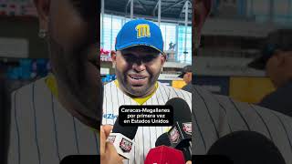 Pablo Sandoval habla de lo que fue el primer Caracas  Magallanes en Miami beisbol [upl. by Jarek781]