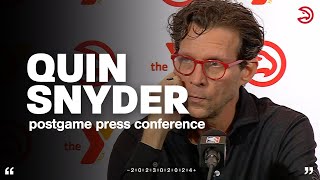 Hawks vs Raptors Postgame Press Conference Quin Snyder [upl. by Elyk]