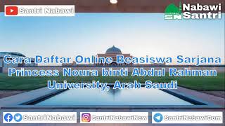 Cara Daftar Beasiswa S1 Universitas Puteri Noura Arab Saudi [upl. by Lowndes204]