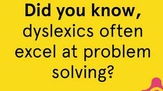 dyslexio Did you know dyslexic people often excel at problem solving [upl. by Kotta]