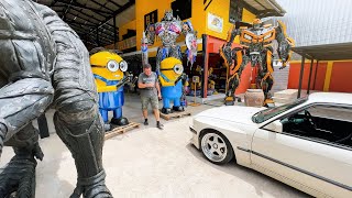 MASSIVE Junkyard Art FOR SALE in Thailandwith prices [upl. by Dyal]