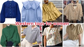 Very stylish western top shirt ideas for women  western tops  women tops 2024 [upl. by Bellaude434]