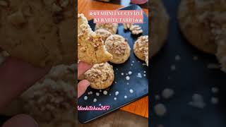 ☆TAHİNLİ VE CEVİZLİ KURABİYE TARİFİTAHIN AND WALNUT COOKIES RECIPEŞAAYSAATİ [upl. by Jeni586]