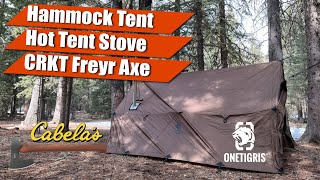 OneTigris ROCDOMUS Hammock Hot Tent  Danchel Folding Stove  CRKT Freyr Axe [upl. by Doretta]