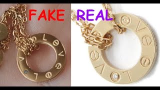 How to spot fake Cartier Love Necklace Real vs fake Cartier Love necklace and or bracelet [upl. by Thgirw]