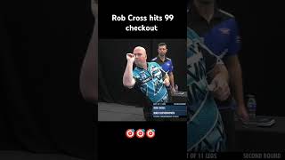 Rob Cross hits 99 checkout shorts trending darts viralvideo youtubeshorts india sports [upl. by Sillert421]