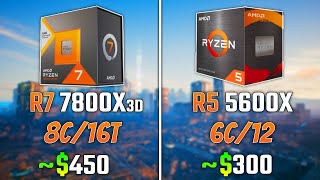 RYZEN 7 7800X3D vs RYZEN 5 5600X  Test in 6 Games [upl. by Mecke]