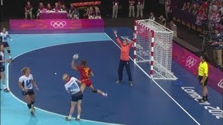 Womens Handball Preliminary Round  GBR v MNE  London 2012 Olympics [upl. by Aillij]