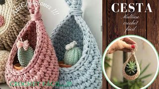 CESTA Crochet Multiuso  CROCHET PRINCIPIANTES abicrochet [upl. by Andrade504]