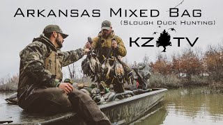 Arkansas Mixed Bag In The Slough Pintails Mallards Gadwall K ZONE TV  Slough Ducks [upl. by Ripley]