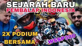 Sejarah Baru Terukir di Wssp300 2024  Aldi Satya dan Galang Hendra podium Bersama di 2 Race Wssp300 [upl. by Nemad305]