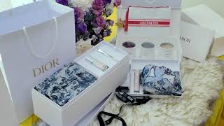 Dior gift birthday  Platinum unboxing Dior around the world gift [upl. by Benni488]