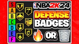 RANKING ALL THE DEFENSIVE BADGES IN TIERS ON NBA 2K24 [upl. by Rosecan]