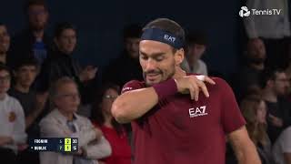 F Fognini Vs A Bublik  Paris R1 2024 [upl. by Dulcle]