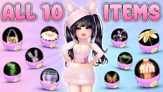 ALL 10 NEW EASTER ITEMS TOGGLES  SHOWCASE in Royale High  ROBLOX [upl. by Perice796]