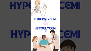 Hyperglycemia vs Hypoglycemia diabetes nursing healthylifestyle medicalmedicine medicalstudent [upl. by Cowan]