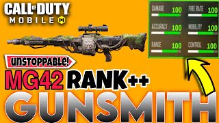 MG42 BEST GUNSMITH WITH HIGH FIRE RATE  ZERO RECOIL  SEASON 9  NEW MG42 IS META COD MOBILE [upl. by Suicul]