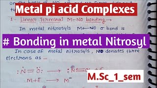 Metal Nitrosyl Bonding in metal Nitrosyl [upl. by Kent]