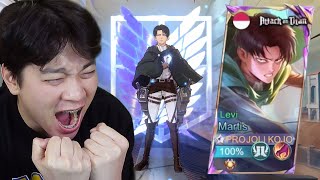 Review Skin AoT Levi Martis Akhirnya Bisa Maenin Character Favorit Gw  Mobile Legends [upl. by Bethel]