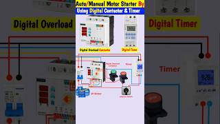 DOL Starter AutoManual Connection With Digital Timer shorts timer mianelectric [upl. by Andaira]