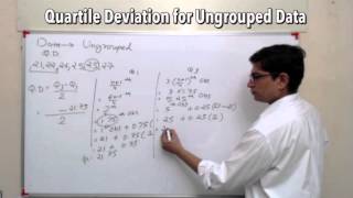 Statistics for GS Ungrouped Data How to find Quartile Deviation [upl. by Ammeg]