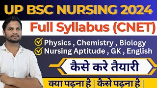 Up BSc Nursing Entrance Exam Syllabus 2024  KGMU ABVMU Entrance Exam 2024 Syllabus Paper Pattern [upl. by Ger816]