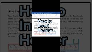 How to Insert Headers like a Pro msword header [upl. by Asilec]