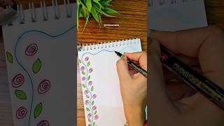 PAGE BORDER IDEAS💓😍  Misssoarts shorts study frontpage youtubeshorts trending [upl. by Trudie]