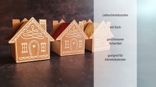 Süßes Lebkuchenhäuschen geschlossene Schachtel mit Dach Stampin Up [upl. by Nossaj]