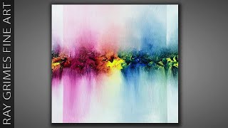 Simple Blending Techniques for Abstract Painting  Step by Step Acrylics  Abstract Painting 458 [upl. by Callas]