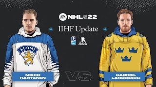 NHL 22 Finland vs Sweden ft Mikko Rantanen and Gabriel Landeskog [upl. by Lammaj]