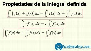 Propiedades de la integral definida  Propiedades 4 5 y 6 [upl. by Kruter35]