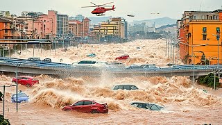 Mass Evacuation in Spain City washed away after severe flooding in Valencia bridge collapsed [upl. by Juback4]