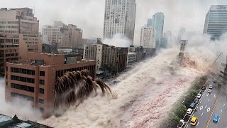 Chaos in Malaga today Flash floods destroy Spain [upl. by Elirpa]