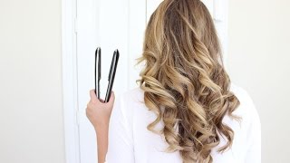 How To Curl Your Hair With A Flat Iron  Long Lasting [upl. by Ahsatal]