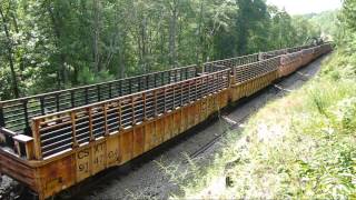 CSX A001 Unloading Crossties On the Lineville Sub  August 2 2013 [upl. by Dorison567]