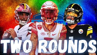 TWO ROUND 2024 NFL Mock Draft  Fields is a STEELER [upl. by Nbi]