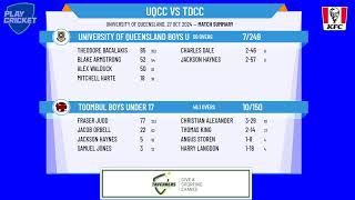 University of Queensland Boys Under 17 v Toombul Boys Under 17 [upl. by Niroht885]