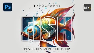 Typography Poster Design in Photoshop  Photoshop Tutorial [upl. by Nairad]