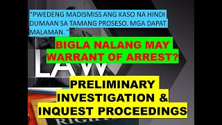 PRELIMINARY INVESTIGATION AND INQUEST PROCEEDINGS CRIMINOLOGY AND NAPOLCOM BOARD EXAM tagalog [upl. by Fadas]