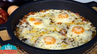 SARTÉN DE BERENJENAS Y HUEVOS RECETA SALUDABLE FÁCIL RÁPIDA Y DELICIOSA  Loli Domínguez [upl. by Libna]