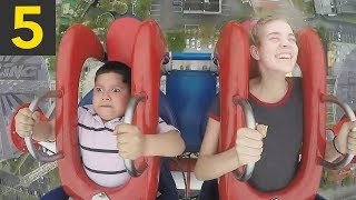 5 Funny Slingshot Ride Moments [upl. by Travus]