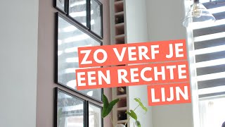 DIY RECHTE LIJN VERVEN Zo verf je zelf een perfecte strakke lijn op de muur [upl. by Savior315]