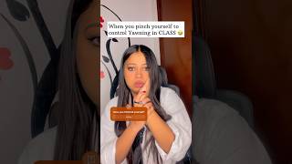 When you pinch yourself to control Yawning in CLASS 🤣 comedy funny school youtubeshorts viral [upl. by Enenaj770]