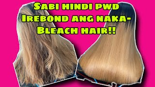 ACHIEVED HAIR REBOND ON BLEACH HAIR  HAIR REBOND TUTORIAL  CHADING [upl. by Eiralih]